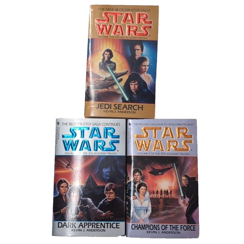 Star Wars Jedi Academy Trilogy Kevin J Anderson 3 Book Set Paperbacks 1994